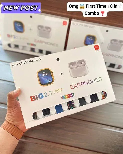 i20 Ultra 3 Pro Max watch with Pro 2 Airpods - SUNEHRI STORE