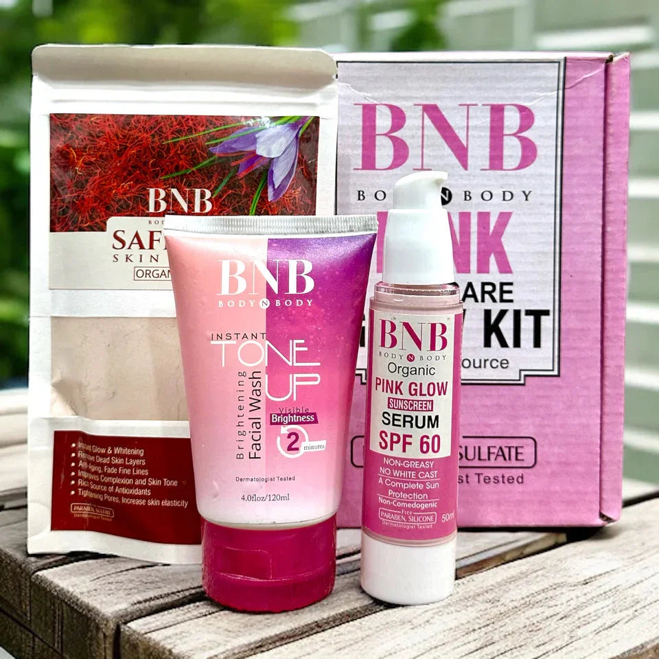 BNB Pink Skin Care Glow Kit | Organic Korean Formula - SUNEHRI STORE