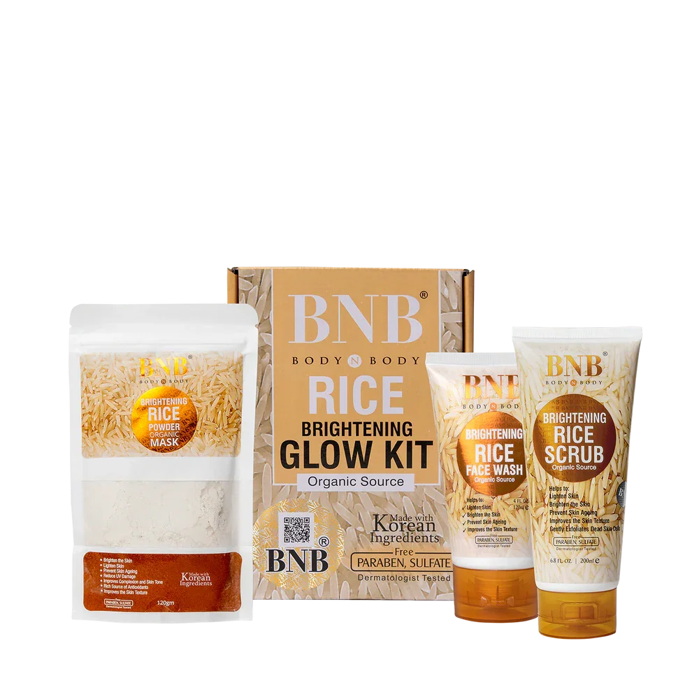 BNB Whitening Rice Organic Glow Kit - SUNEHRI STORE