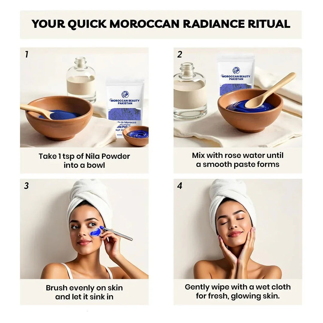 Moroccan Beauty Nila Blue Powder – Buy 1 Get 1 Free - SUNEHRI STORE