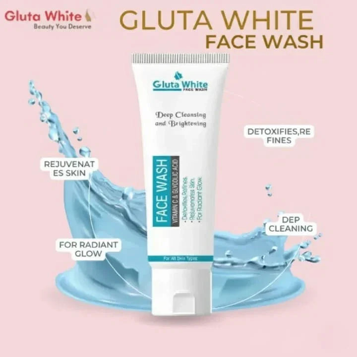 Gluta White Night Cream & Face Wash Combo Glow Deal - SUNEHRI STORE