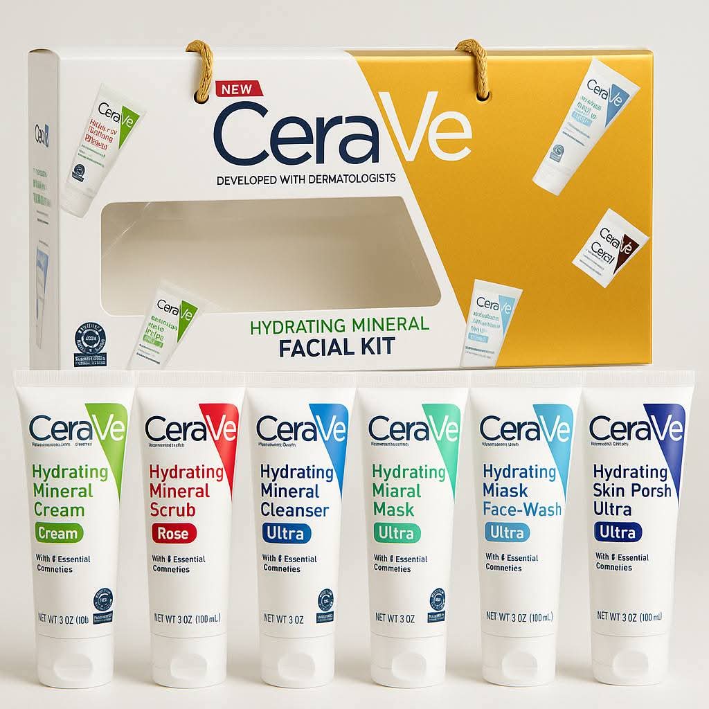 Pack of 06 CeraVe Hydrating Mineral Facial Kit
