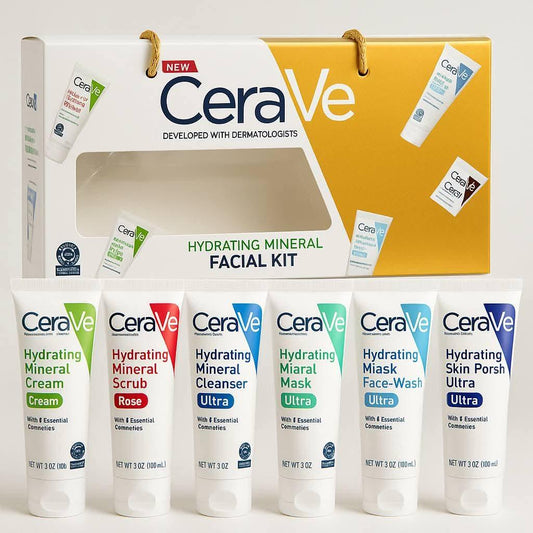 Pack of 06 CeraVe Hydrating Mineral Facial Kit - SUNEHRI STORE