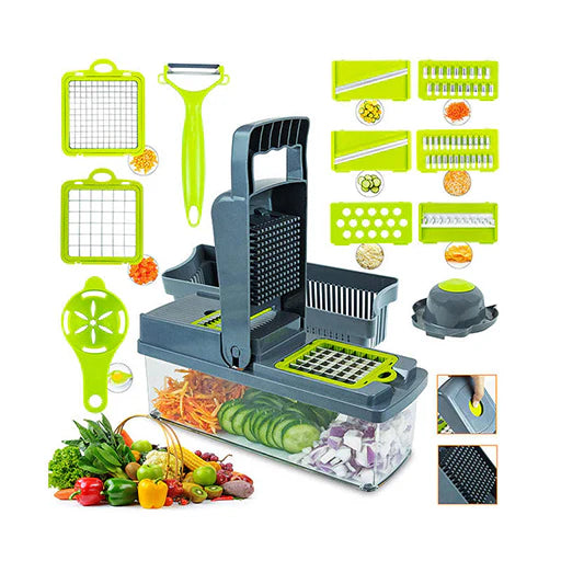 16-in-1 Multifunctional Vegetable Cutter & Slicer – Ultimate Kitchen Tool