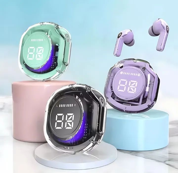 Air39 Wireless Earbuds – Crystal-Clear Sound & Transparent LED Case