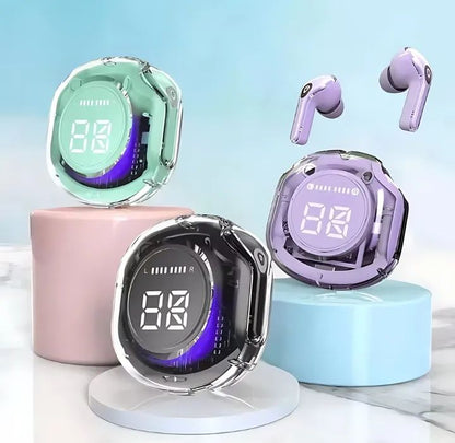 Air39 Wireless Earbuds – Crystal-Clear Sound & Transparent LED Case