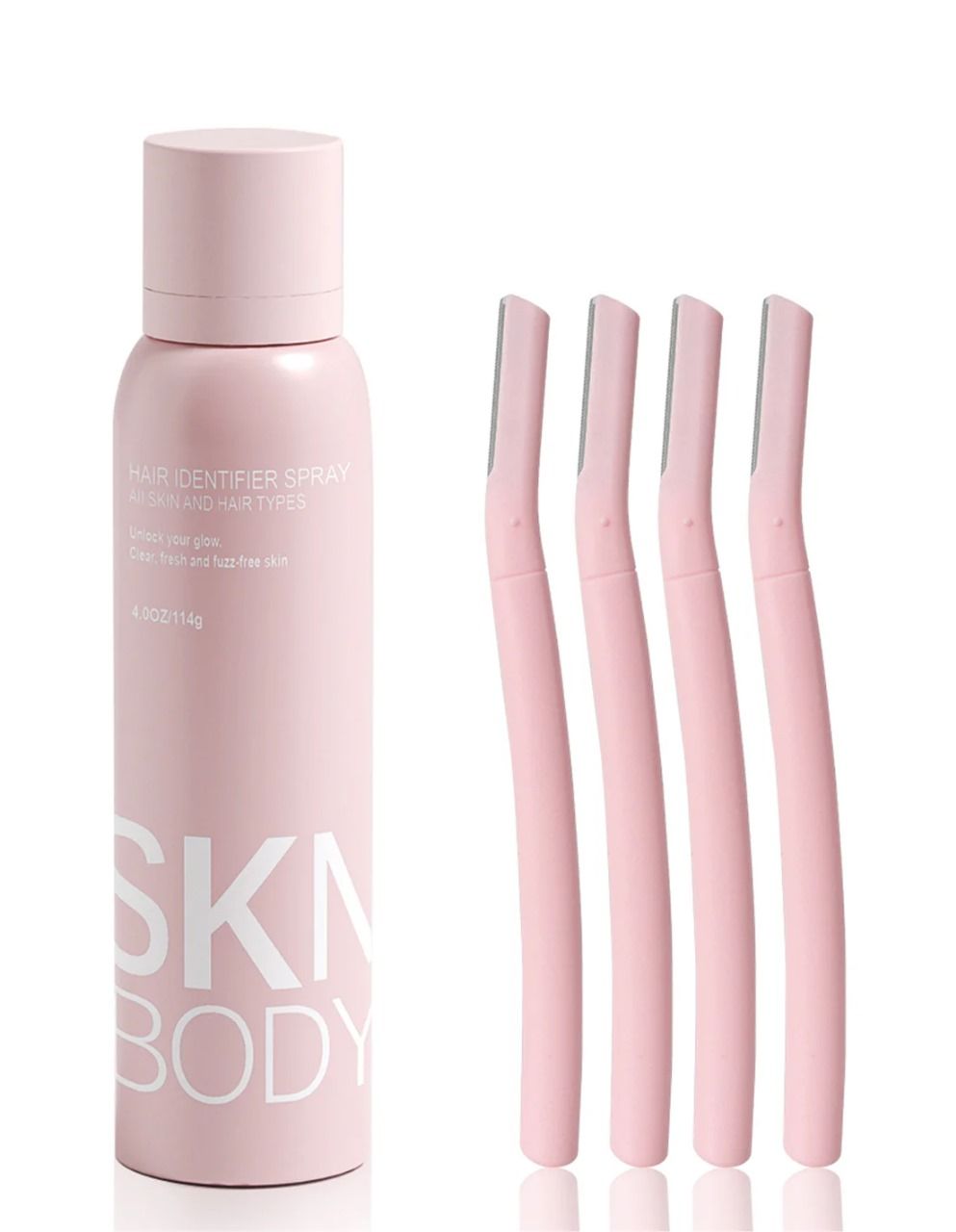 Hair Identifier Spray + 4-Razor Kit – Flawless Dermaplaning & Glow Reveal