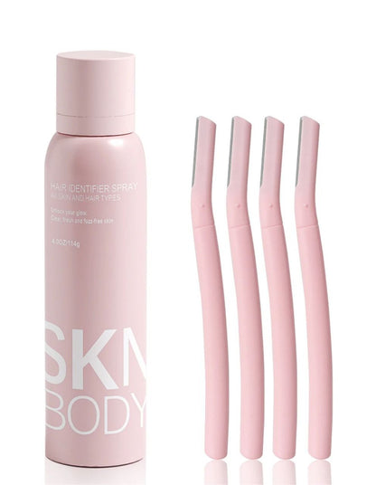 Hair Identifier Spray + 4-Razor Kit – Flawless Dermaplaning & Glow Reveal