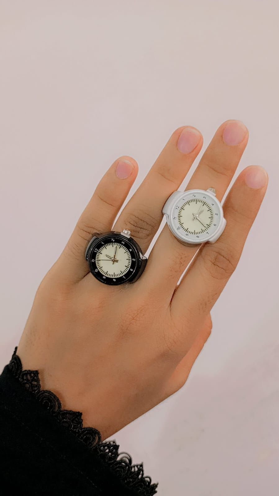 Finger Watch Rings Vintage Punk Mini Watches Couple Rings